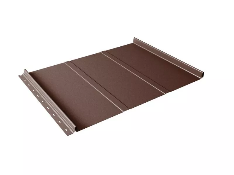 Кликфальц Line Grand Line 0,5 GreenCoat Pural BT с пленкой на замках RR 887 шоколадно-коричневый (RAL 8017 шоколад) купить в екатеринбурге
