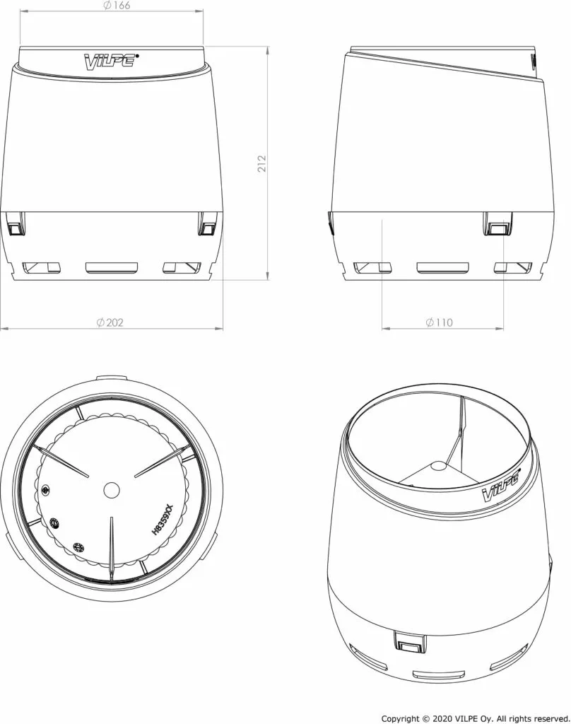 Колпак для трубы FLOW d110 коричневый купить 