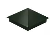 Колпак на столб 390х390мм 0,5 GreenCoat Pural BT с пленкой RR 11 темно-зеленый (RAL 6020 хромовая зелень) – Купить оптом и в розницу