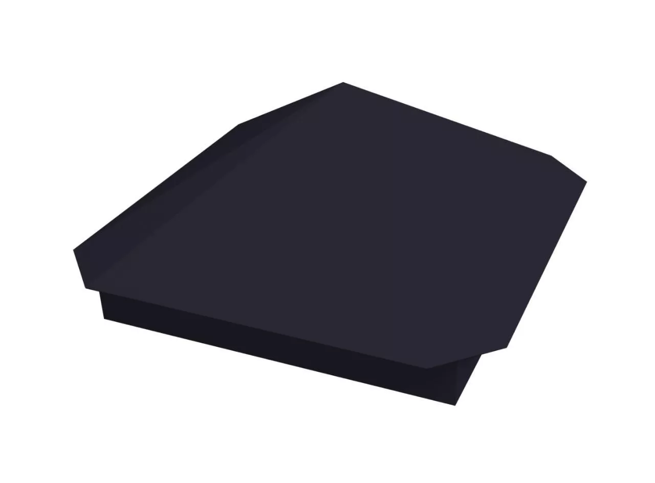 Колпак на столб Пирамида 450х450мм 0,5 Satin Matt TX с пленкой RAL 9005 черный купить в екатеринбурге