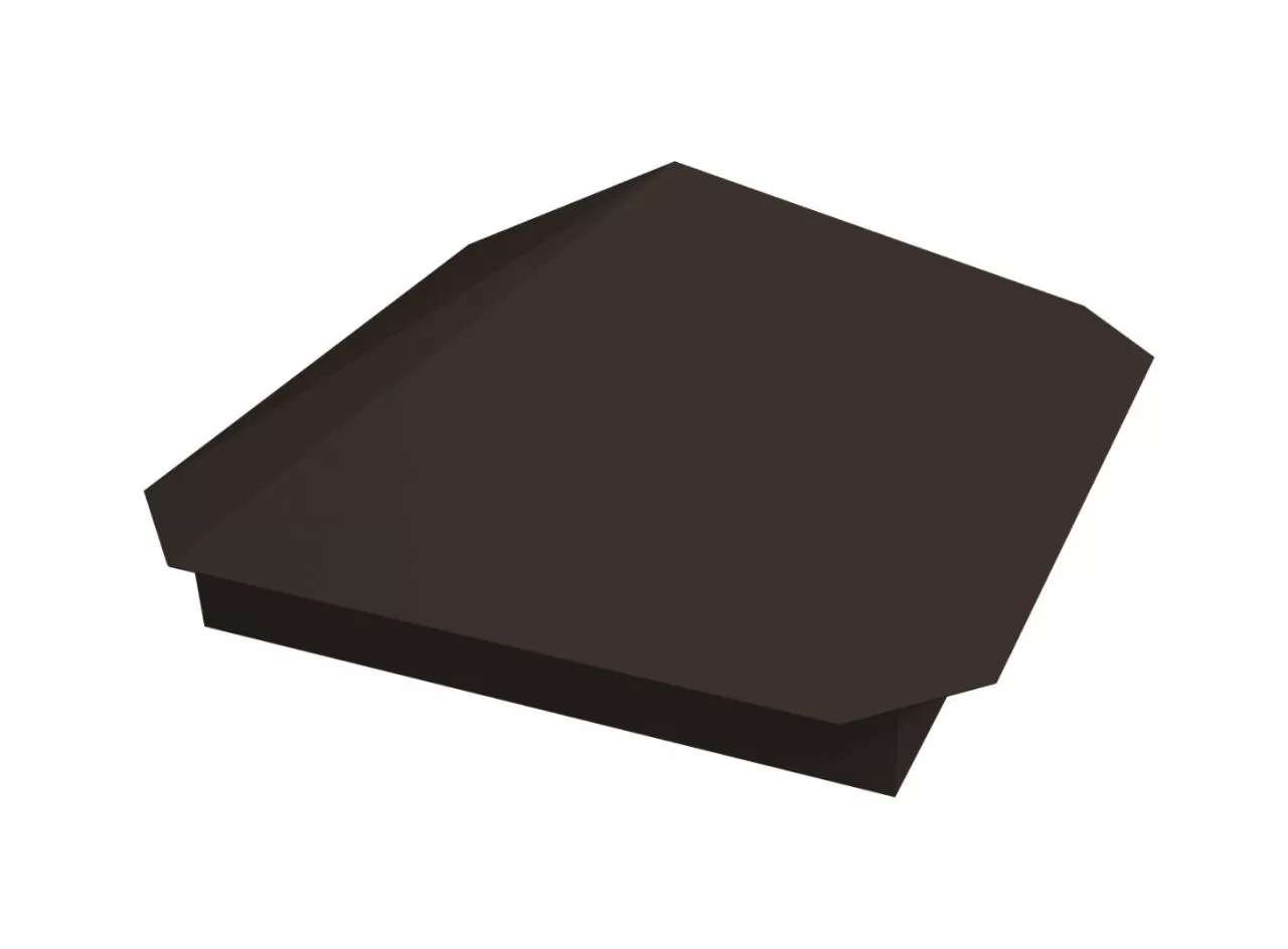 Колпак на столб Пирамида 440х440мм 0,5 Satin Matt с пленкой RR 32 темно-коричневый купить в екатеринбурге