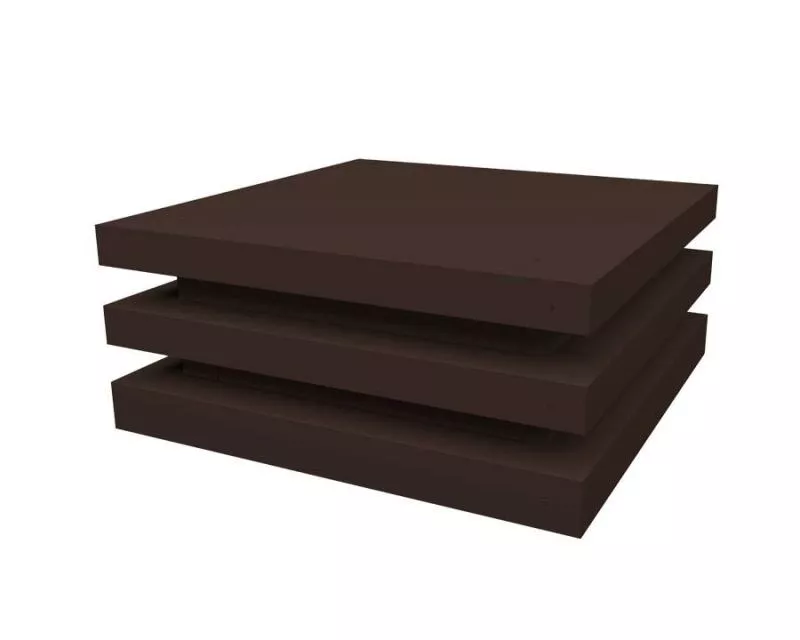 Колпак на столб плоский елка 390х390мм 0,5 Satin Matt с пленкой RR 32 темно-коричневый купить в екатеринбурге
