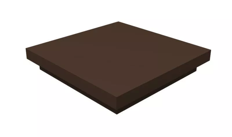 Колпак на столб плоский 455х455мм 0,5 Satin с пленкой RAL 8017 шоколад купить в екатеринбурге