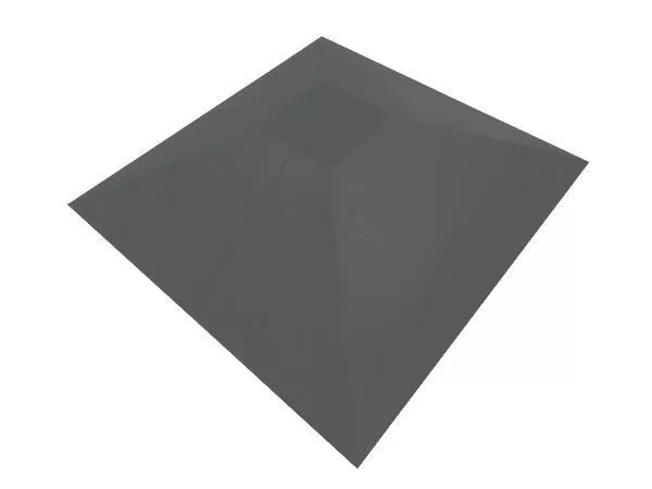 Колпак на столб под фонарь 390х390мм 0,5 Satin Matt с пленкой RAL 7016 антрацитово-серый купить в екатеринбурге