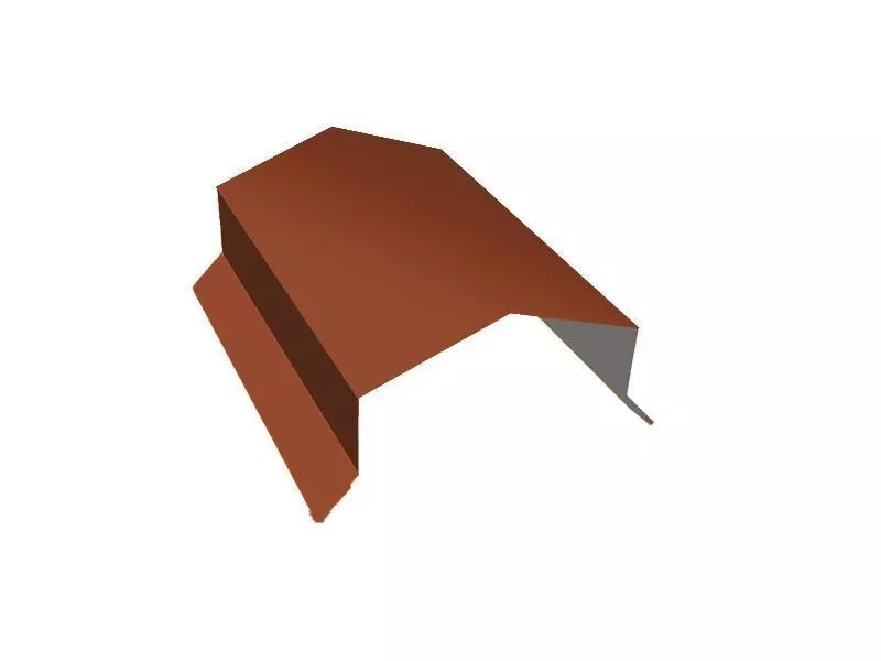 Парапетная крышка угольная 125мм 0,5 Satin с пленкой RAL 8004 терракота (2,5м) купить в екатеринбурге