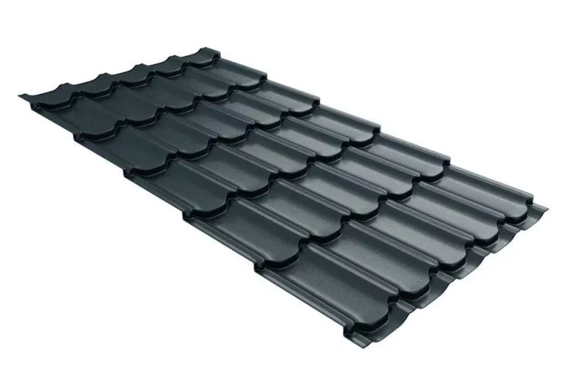 Металлочерепица GL Kvinta Plus 0,5 GreenCoat Pural Matt RR 23 темно-серый купить в екатеринбурге