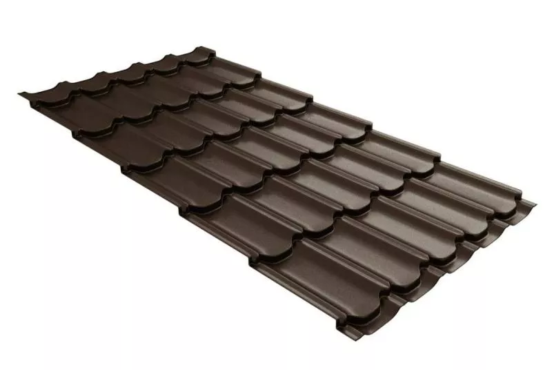 Металлочерепица GL Kvinta Plus 0,5 GreenCoat Pural Matt RAL 8017 шоколад купить в екатеринбурге