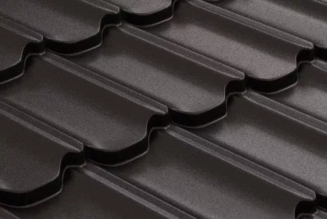 Металлочерепица GL Kvinta Plus 3D 0,5 GreenCoat Pural RAL 8019 Темно-коричневый купить в екатеринбурге