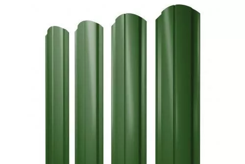 Штакетник Grand Line Slim Полукруглый фигурный 0,45 PE RAL 6002 Лиственно-зеленый купить в екатеринбурге
