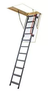 Складная металлическая чердачная лестница с поручнем Fakro LMK 70х120х280 см купить в екатеринбурге