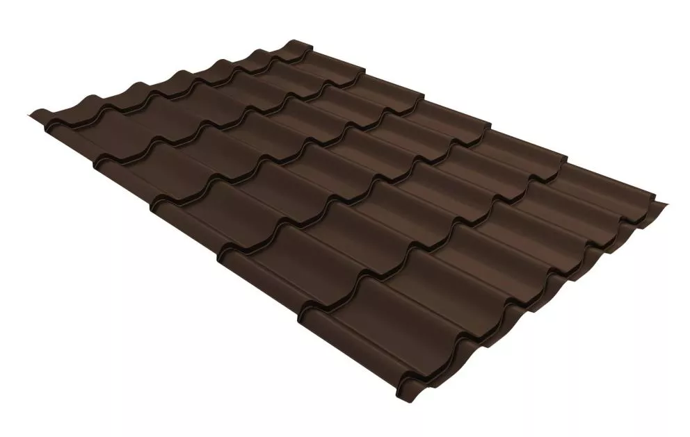 Металлочерепица GL Classic 0.5 Drap TX RAL 8017 шоколад купить в екатеринбурге
