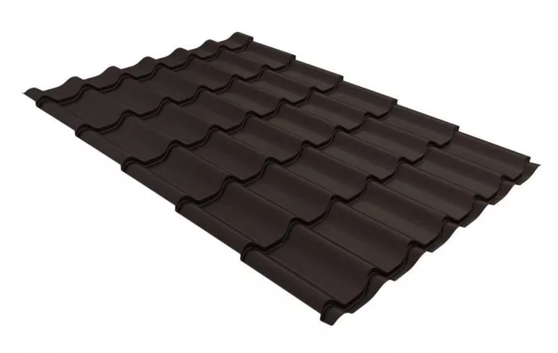 Металлочерепица GL Kamea 0.5 GreenCoat Pural BT RAL 8019 серо-коричневый купить в екатеринбурге