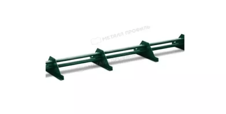 Снегозадержатель трубчатый Металл Профиль 3,0 м. 4 опоры, h-150 мм. RAL 6005 Зеленый мох купить в екатеринбурге