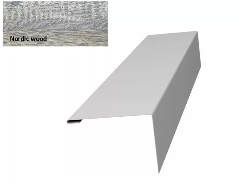Нащельник (для калиток и ворот) 25х35 жалюзи Milan, Tokyo 0,45 Print Elite Nordic wood (L1,68) GL купить в екатеринбурге