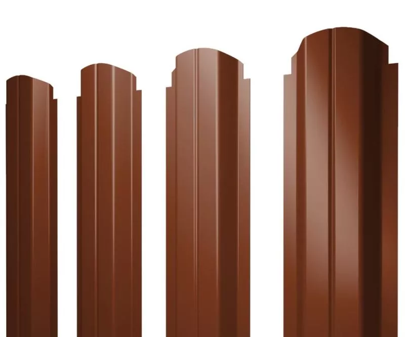 Штакетник Grand Line П-образный А фигурный 0,5 Quarzit Cuprum Steel Медь купить в екатеринбурге