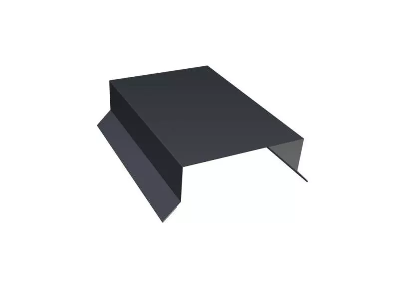 Парапетная крышка прямая 100мм 0,5 Satin с пленкой RAL 7024 мокрый асфальт (2,5м) купить в екатеринбурге