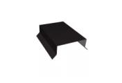 Парапетная крышка прямая 125мм 0,45 Drap-double TX RAL 9005 черный (2м) – Купить оптом и в розницу