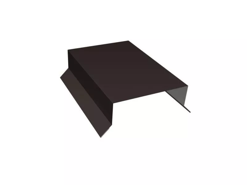 Парапетная крышка прямая 125мм 0,5 GreenCoat Pural BT, matt RR 32 темно-коричневый (RAL 8019 серо-коричневый) (2,5м) купить в екатеринбурге