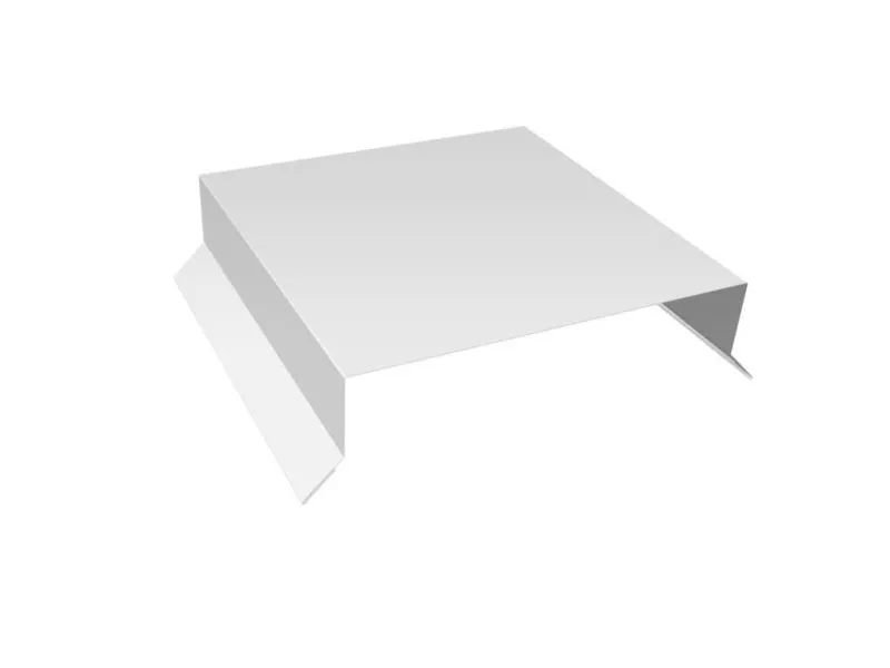 Парапетная крышка прямая 150мм 0,5 Satin с пленкой RAL 9003 сигнальный белый (3м) купить в екатеринбурге