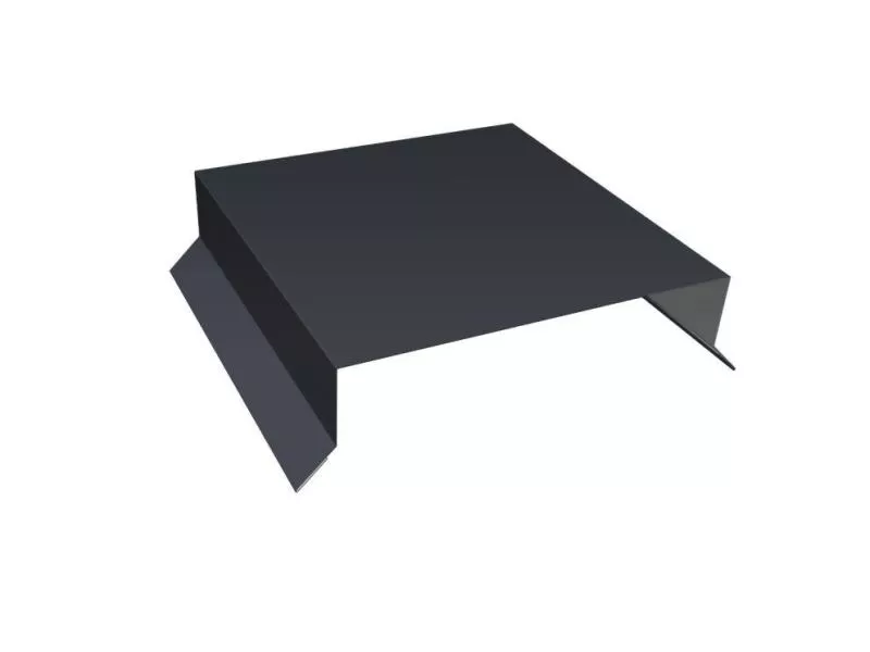 Парапетная крышка прямая 100мм 0,5 GreenCoat Pural BT, matt RR 23 темно-серый (RAL 7024 мокрый асфальт) (3м) купить в екатеринбурге