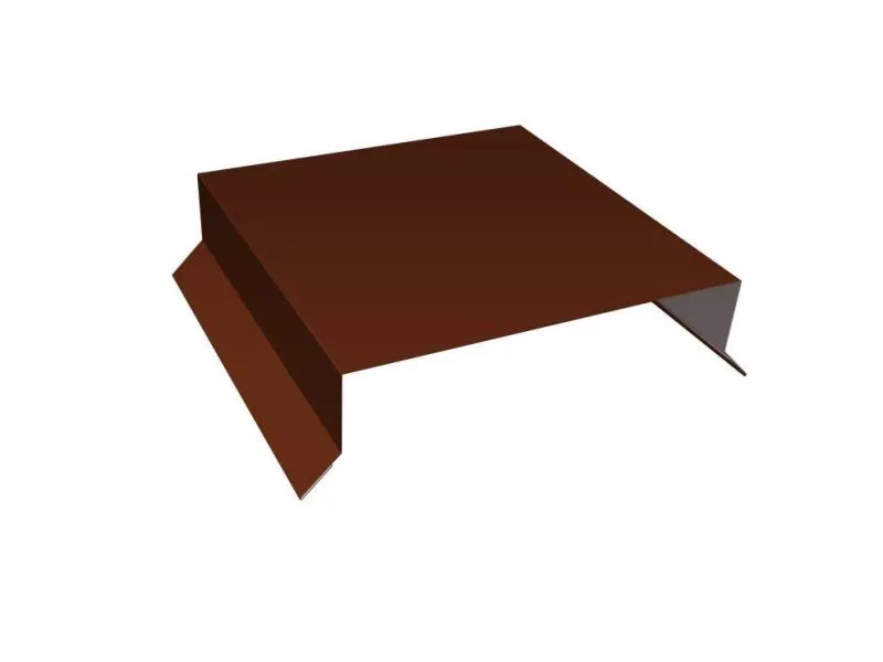 Парапетная крышка прямая 150мм 0,5 Satin с пленкой RAL 3009 оксидно-красный (2м) купить в екатеринбурге