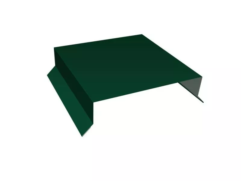 Парапетная крышка прямая 150мм 0,5 Satin с пленкой RAL 6005 зеленый мох (2м) купить в екатеринбурге