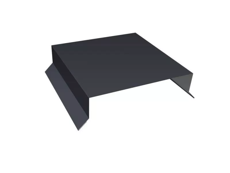 Парапетная крышка прямая 150мм 0,5 Satin с пленкой RAL 7024 мокрый асфальт (2м) купить в екатеринбурге