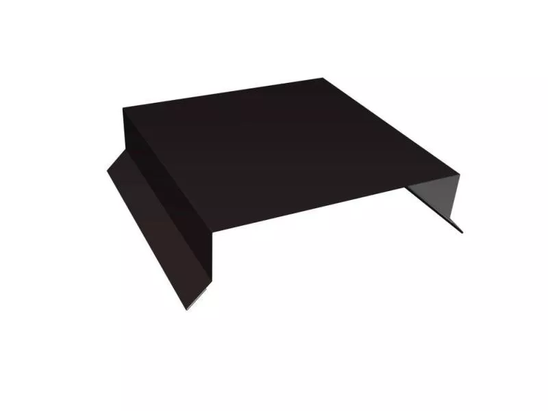 Парапетная крышка прямая 150мм 0,5 Satin с пленкой RAL 9005 черный (2м) купить в екатеринбурге