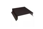 Парапетная крышка прямая 150мм 0,5 Satin с пленкой RR 32 темно-коричневый (2м) – Купить оптом и в розницу