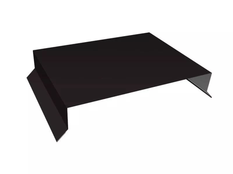 Парапетная крышка прямая 200мм 0,5 Satin Matt TX RAL 9005 черный (2м) купить в екатеринбурге