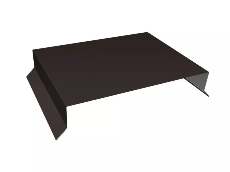 Парапетная крышка прямая 100мм 0,5 Satin Matt RR 32 темно-коричневый (3м) купить в екатеринбурге