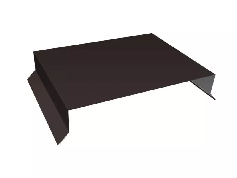 Парапетная крышка прямая 200мм 0,5 Satin Matt RR 32 темно-коричневый (3м) купить в екатеринбурге