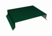 Парапетная крышка прямая 200мм 0,5 Satin с пленкой RAL 6005 зеленый мох (3м) – Купить оптом и в розницу