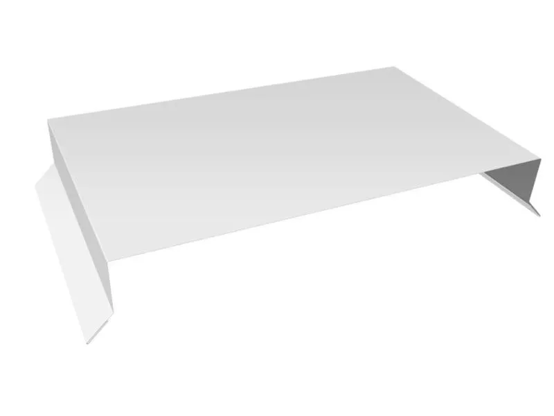 Парапетная крышка прямая 390мм 0,5 Satin с пленкой RAL 9003 сигнальный белый (2м) купить в екатеринбурге