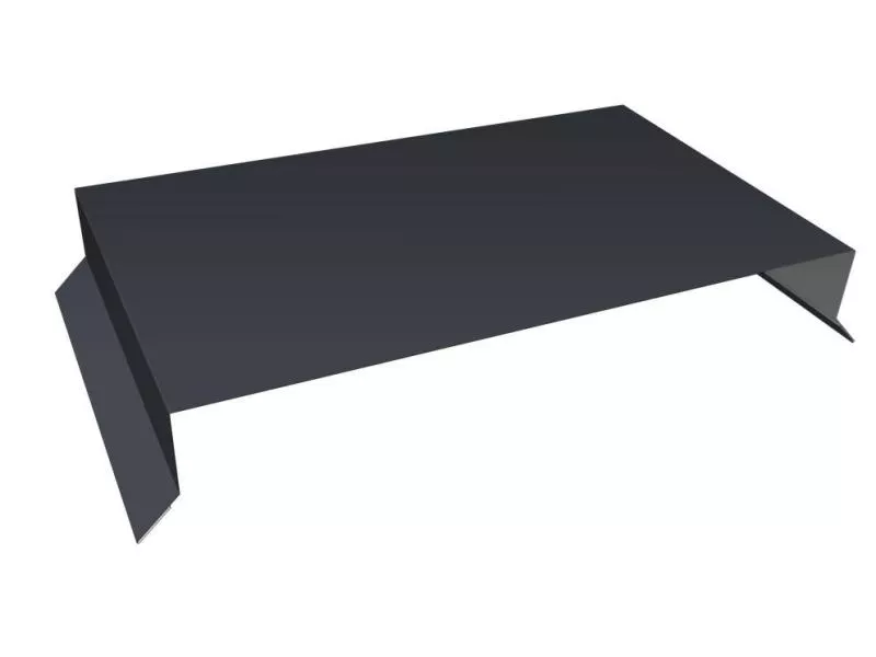 Парапетная крышка прямая 250мм 0,5 Satin Matt RAL 7024 мокрый асфальт (3м) купить в екатеринбурге