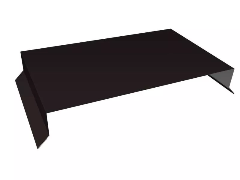 Парапетная крышка прямая 250мм 0,5 Satin Matt RAL 9005 черный (2,5м) купить в екатеринбурге