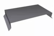 Парапетная крышка прямая 250мм 0,5 Satin с пленкой RAL 7004 сигнальный серый (2м) – Купить оптом и в розницу