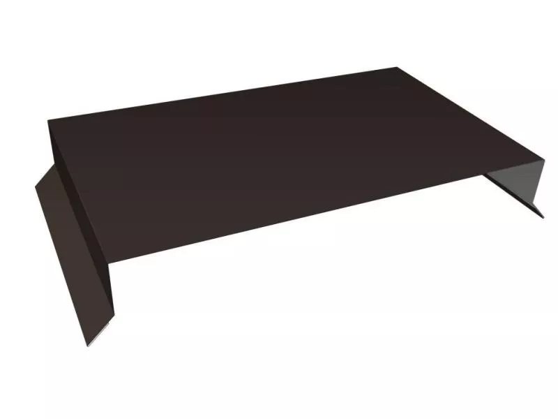 Парапетная крышка прямая 390мм 0,5 PurPro Matt 275 RR 32 темно-коричневый (2м) купить в екатеринбурге