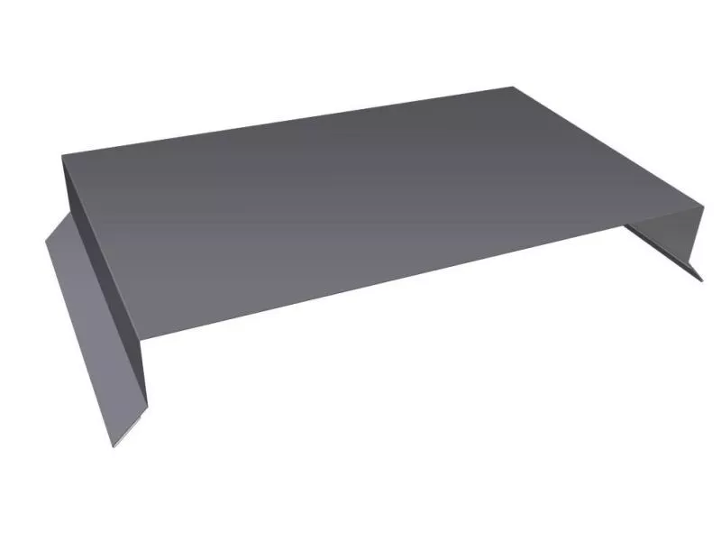 Парапетная крышка прямая 390мм 0,5 Satin с пленкой RAL 7004 сигнальный серый (3м) купить в екатеринбурге