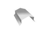 Парапетная крышка угольная 250мм 0,5 Satin с пленкой RAL 9006 бело-алюминиевый (3м) – Купить оптом и в розницу