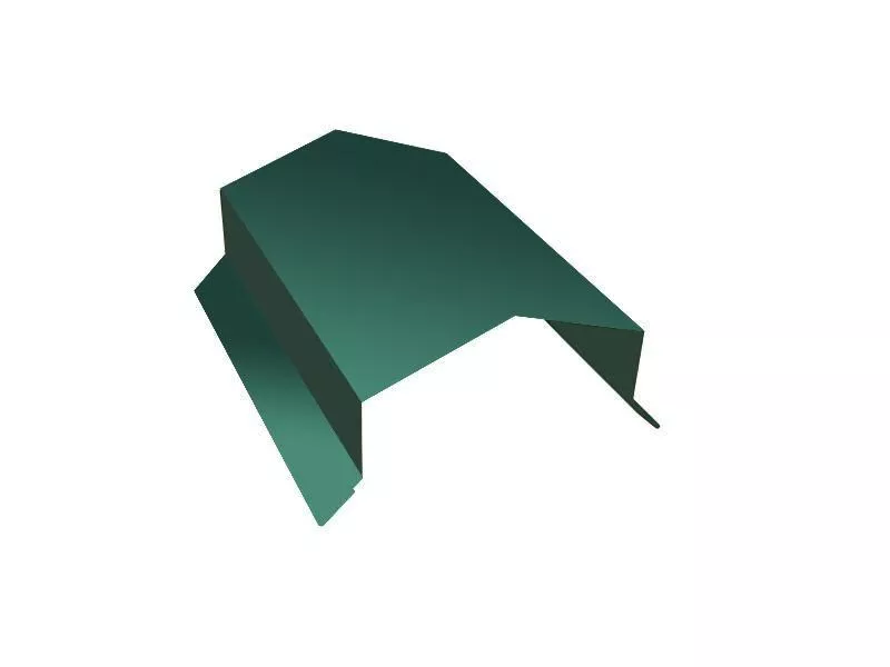Парапетная крышка угольная 200мм 0,5 GreenCoat Pural BT с пленкой RR 11 темно-зеленый (RAL 6020 хромовая зелень) (2м) купить в екатеринбурге