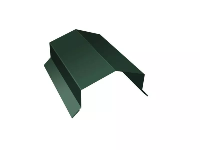 Парапетная крышка угольная 125мм 0,5 Satin с пленкой RAL 6005 зеленый мох (3м) купить в екатеринбурге