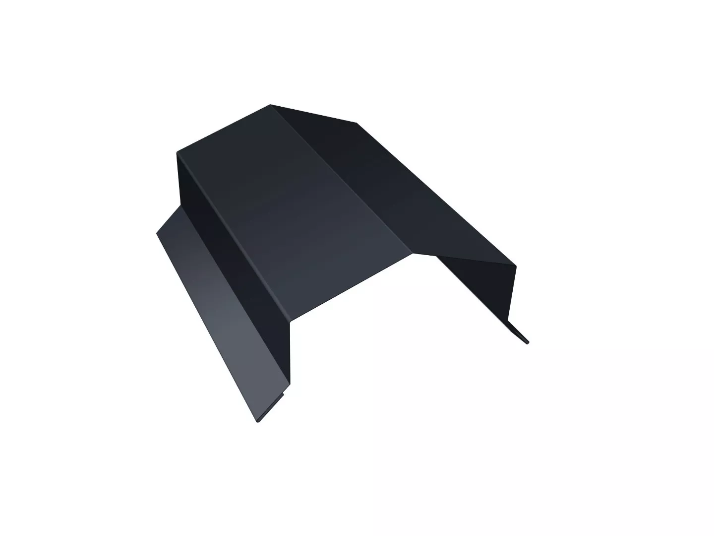 Парапетная крышка угольная 250мм 0,5 Satin с пленкой RAL 7024 мокрый асфальт (2м) купить в екатеринбурге