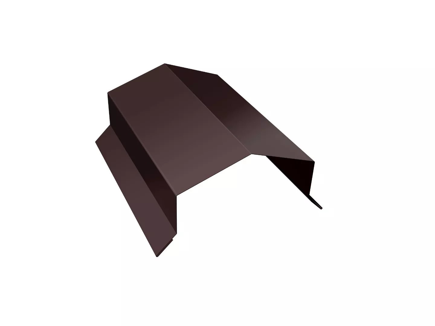 Парапетная крышка угольная 250мм 0,5 Satin с пленкой RAL 8017 шоколад (2,5м) купить в екатеринбурге