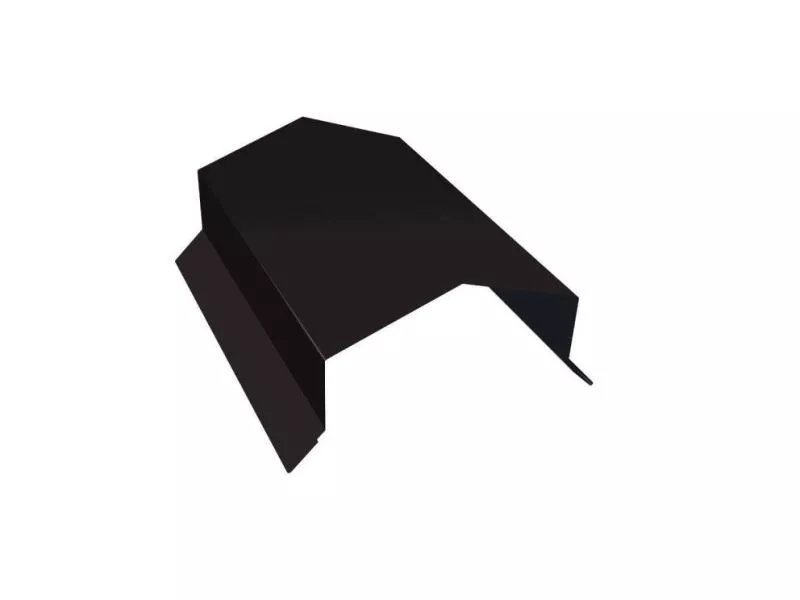 Парапетная крышка угольная 125мм 0,5 Satin Matt RAL 9005 черный (2м) купить в екатеринбурге