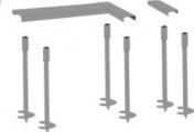 Комплект для монтажа фундамента откатных ворот на сваях комбинированных ОПТИМА – Купить оптом и в розницу