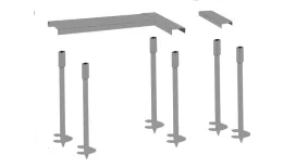 Комплект для монтажа фундамента откатных ворот на сваях комбинированных ОПТИМА. Артикул: Yuventa_montaz_2