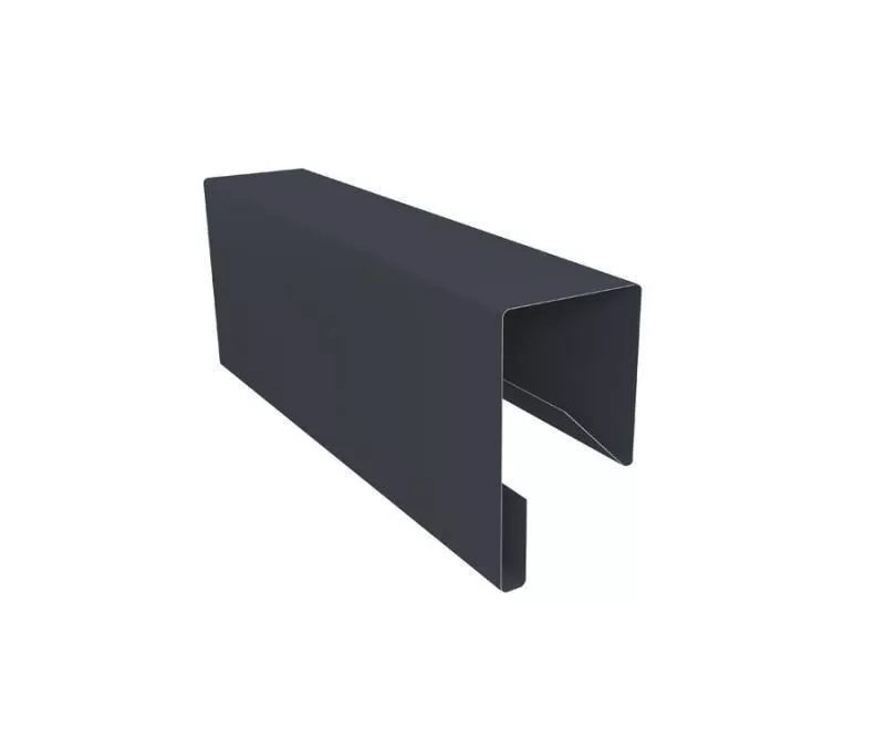 Планка П-образная заборная 17 0,45 Drap-double TX RAL 7024 мокрый асфальт (2м) купить в екатеринбурге