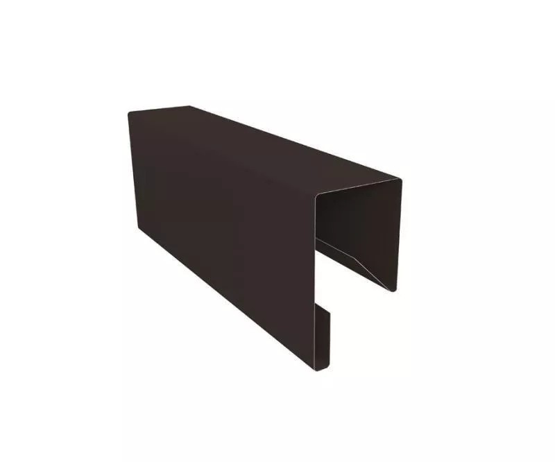 Планка П-образная заборная 17 0,45 PE-Double с пленкой RR 32 темно-коричневый (2м) купить в екатеринбурге
