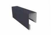 Планка П-образная заборная 17 0,5 GreenCoat Pural BT, matt RR 23 темно-серый (RAL 7024 мокрый асфальт) (2,5м) – Купить оптом и в розницу